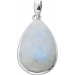 Mondstein Anhänger Silber 925 Regenbogen Edelstein 25ct