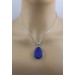 Lapislazuli Anhänger Silber 925 dunkelblauer Edelstein 40ct