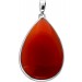 Carneol Anhänger Silber 925 orange roter Edelstein 35ct