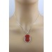 Carneol Anhänger Silber 925 orange roter Edelstein 45ct