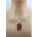 Carneol Anhänger Silber 925 orange roter Edelstein 55ct