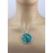 Malachit Azurit Anhänger Silber 925 grün blauer Edelstein 75ct