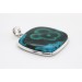 Malachit Azurit Anhänger Silber 925 grün blauer Edelstein 70ct 