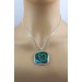 Malachit Azurit Anhänger Silber 925 grün blauer Edelstein 70ct 