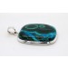 Malachit Azurit Anhänger Silber 925 grün blauer Edelstein 60ct
