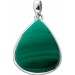 Malachit Anhänger Silber 925 grüner Edelstein 35ct
