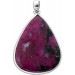 Rubin Zoisit Anhänger Silber 925 grün pinker Edelstein 50ct