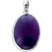 Amethyst Anhänger Silber 925 violetter Edelstein 25ct