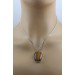 Tigerauge Anhänger Silber 925 gold brauner Edelstein 45ct
