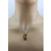 Tigerauge Anhänger Silber 925 gold brauner Edelstein 25ct