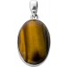 Tigerauge Anhänger Silber 925 gold brauner Edelstein 20ct