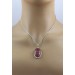 Erdbeerquarz Anhänger Silber 925 pinker Edelstein 30ct