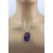 Star Amethyst Anhänger Silber 925 violetter Edelstein 55ct