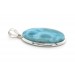 Larimar Anhänger Silber 925 himmelblauer Edelstein 20ct