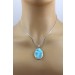 Larimar Anhänger Silber 925 himmelblauer Edelstein 20ct
