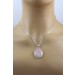 Rosenquarz Anhänger Silber 925 rosa Edelstein 25ct