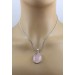 Rosenquarz Anhänger Silber 925 rosa Edelstein 30ct
