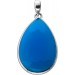 Chalzedon Anhänger Silber 925 himmelblauer Edelstein 30ct