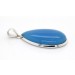 Chalzedon Anhänger Silber 925 himmelblauer Edelstein 30ct