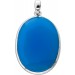Chalzedon Anhänger Silber 925 himmelblauer Edelstein 30ct