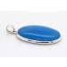 Chalzedon Anhänger Silber 925 himmelblauer Edelstein 30ct