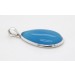 Chalzedon Anhänger Silber 925 himmelblauer Edelstein 30ct