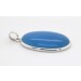 Chalzedon Anhänger Silber 925 himmelblauer Edelstein 35ct