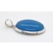 Chalzedon Anhänger Silber 925 himmelblauer Edelstein 30ct