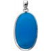 Chalzedon Anhänger Silber 925 himmelblauer Edelstein 45ct