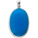 Chalzedon Anhänger Silber 925 himmelblauer Edelstein 25ct