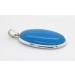 Chalzedon Anhänger Silber 925 himmelblauer Edelstein 25ct