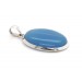 Chalzedon Anhänger Silber 925 himmelblauer Edelstein 30ct