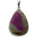 Amethyst Anhänger Silber 925 lila grüner Seiden Edelstein 35ct