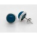 Chalzedon Ohrstecker Silber 925 blaue Edelsteine 7.5ct