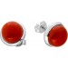 Carneol Ohrstecker Silber 925 orange rote Edelsteine 7.5ct