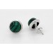Malachit Ohrstecker Silber 925 grüne Edelsteine 10ct