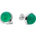 Aventurin Ohrstecker Silber 925 grüne Edelsteine 7.5ct