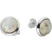 Mondstein Ohrstecker Silber 925 Regenbogen Edelsteine 7.5ct