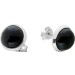 Onyx Ohrstecker Silber 925 schwarze Edelsteine 7.5ct