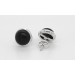 Onyx Ohrstecker Silber 925 schwarze Edelsteine 7.5ct