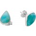 Larimar Ohrstecker Silber 925 himmelblaue Edelsteine 7.5ct