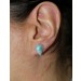 Larimar Ohrstecker Silber 925 himmelblaue Edelsteine 7.5ct