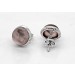 Rosenquarz Ohrstecker Silber 925 rosa Edelsteine 7.5ct