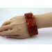 Achat Armband beige rostbraun rote Natur Edelsteine flexibel 