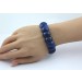 Lapislazuli Armband flexibel gold azurblaue Edelsteine 