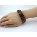 Tigerauge Armband schwarz braun goldene Edelsteine flexibel