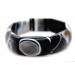 Achat Armband dunkelbraune Edelsteinen flexibel