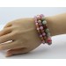 Edelsteinarmband Amethyst Rosenquarz Mondstein Rhodochrosit Jade Calzit