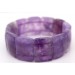 Amethyst Armband dunkel lila Edelsteine flexibel