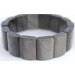 Obsidian Armband schwarz silbrige Natur Edelsteine